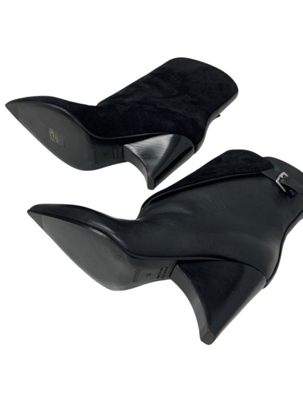 Hermes Hanae Boots Short Shoes Suede Leather Black - Picture 6 of 9